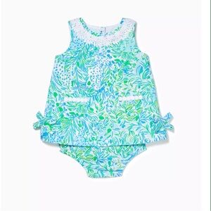 Lilly Pulitzer Baby Lilly Shift Dress - Hydra Blue Dandy Lions